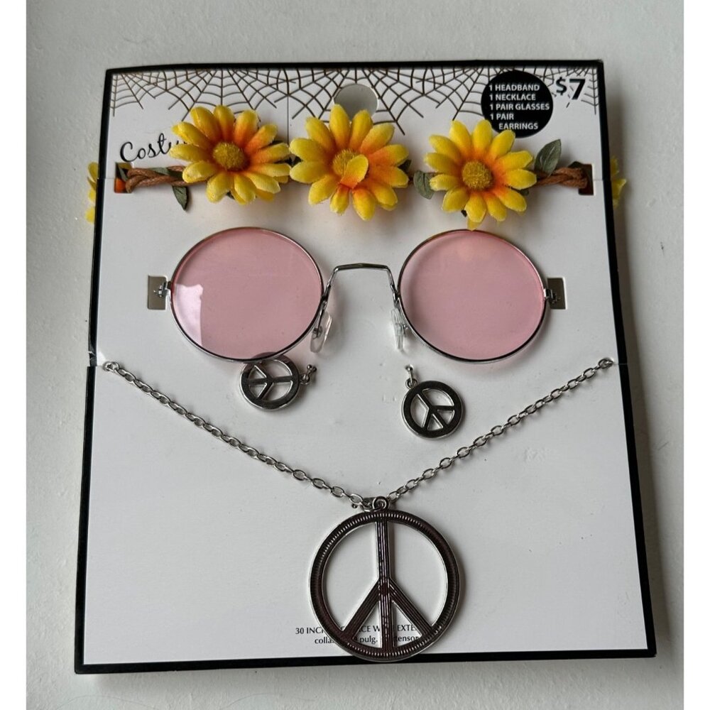 Wal-Mart Brand Halloween Costume Jewelry & Glasses Set (New In Package)